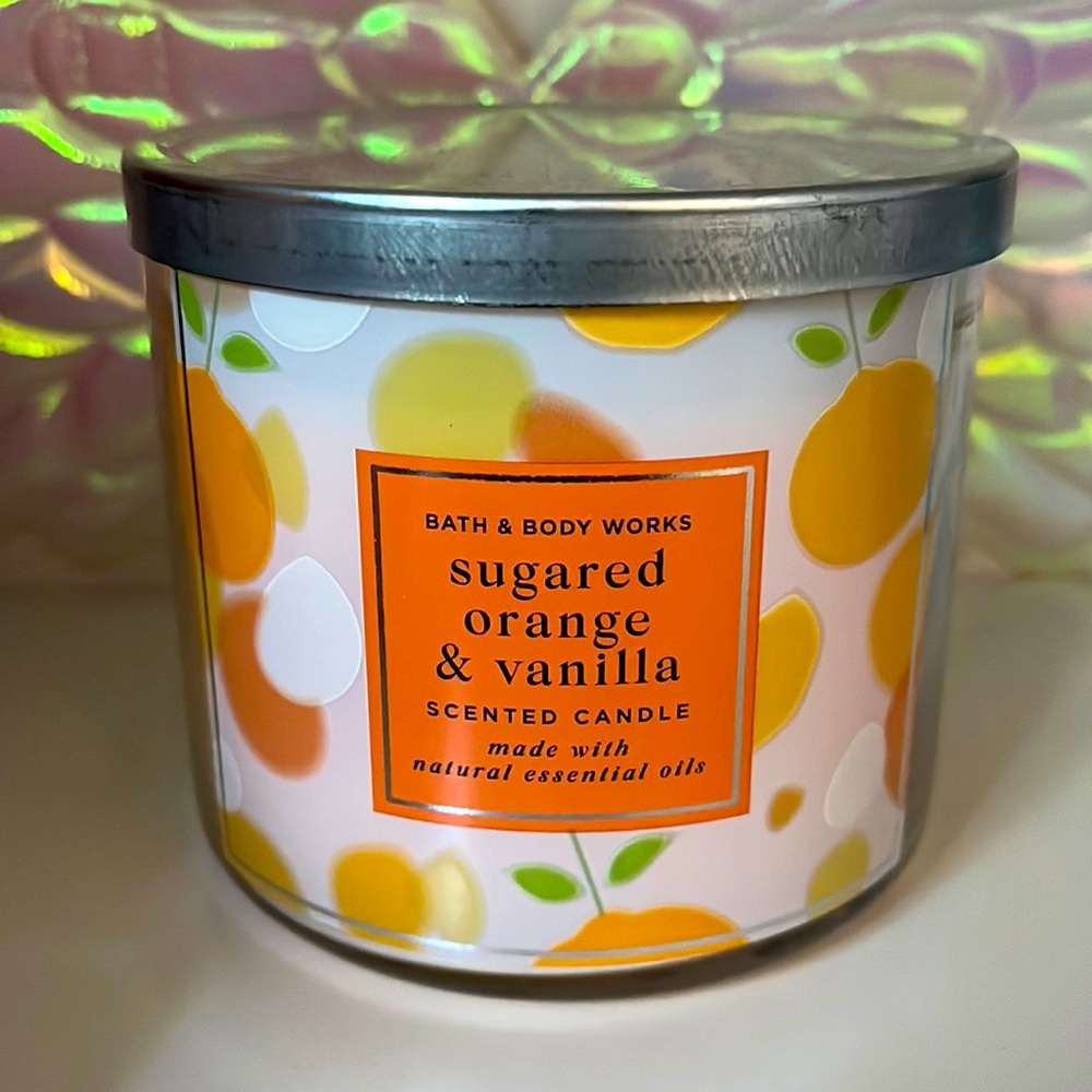 Bath And Body Works 3wickcandle Sugared Orange & Vanilla